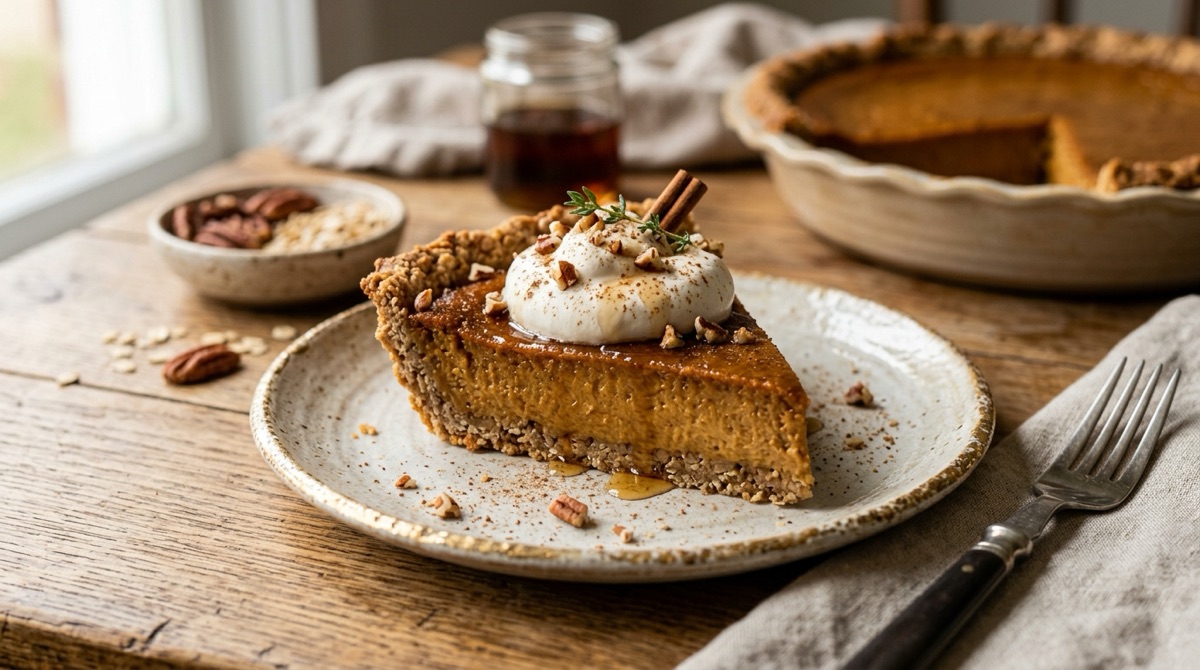 Toasted Brown Butter Pumpkin Custard Pie
